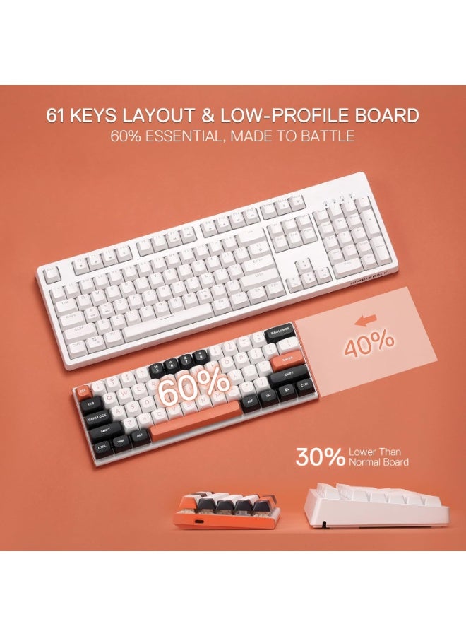 REDRAGON - K683 WBO FIDD  edition , 8K RGB Wired Rapid Trigger  Keyboard Mechanical Gaming Keyboard with customizable adjustable magnetic switches Portable design with 60% optimized layout & detachable USB-C cable , 40 levels per key actuation, ultra-fast movements, Compact Mechanical Keyboard Dedicated Arrow Keys, for PC and laptop use in home and office - Magnetic Switch - Image 1