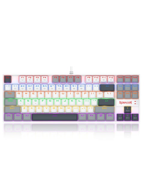 K552 WGL-R KUMARA Edition ,Wired LED Mechanical Gaming Keyboard with High-precision machinery manufacture , Double injection keycaps ,Full key conflict free , Win key can be disable in gaming, Compact Mechanical Keyboard Dedicated Arrow Keys, for PC and laptop use in home and office - Red Switch