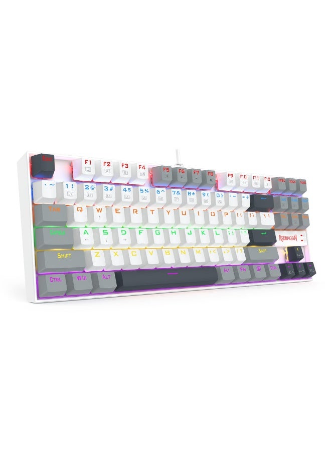 REDRAGON - K552 WGL-R KUMARA Edition ,Wired LED Mechanical Gaming Keyboard with High-precision machinery manufacture , Double injection keycaps ,Full key conflict free , Win key can be disable in gaming, Compact Mechanical Keyboard Dedicated Arrow Keys, for PC and laptop use in home and office - Red Switch - Image 1