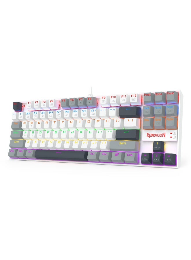 REDRAGON - K552 WGL-R KUMARA Edition ,Wired LED Mechanical Gaming Keyboard with High-precision machinery manufacture , Double injection keycaps ,Full key conflict free , Win key can be disable in gaming, Compact Mechanical Keyboard Dedicated Arrow Keys, for PC and laptop use in home and office - Red Switch - Image 1