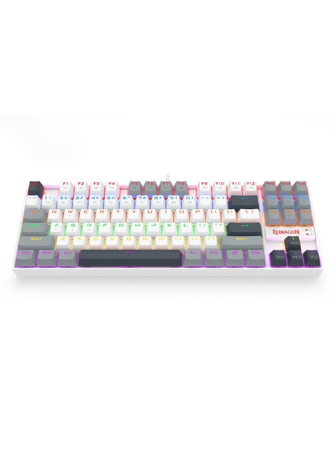 REDRAGON - K552 WGL-R KUMARA Edition ,Wired LED Mechanical Gaming Keyboard with High-precision machinery manufacture , Double injection keycaps ,Full key conflict free , Win key can be disable in gaming, Compact Mechanical Keyboard Dedicated Arrow Keys, for PC and laptop use in home and office - Red Switch - Image 1