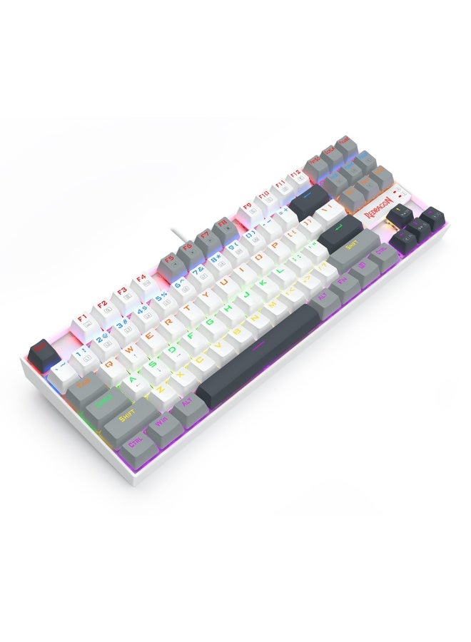 REDRAGON - K552 WGL-R KUMARA Edition ,Wired LED Mechanical Gaming Keyboard with High-precision machinery manufacture , Double injection keycaps ,Full key conflict free , Win key can be disable in gaming, Compact Mechanical Keyboard Dedicated Arrow Keys, for PC and laptop use in home and office - Red Switch - Image 1