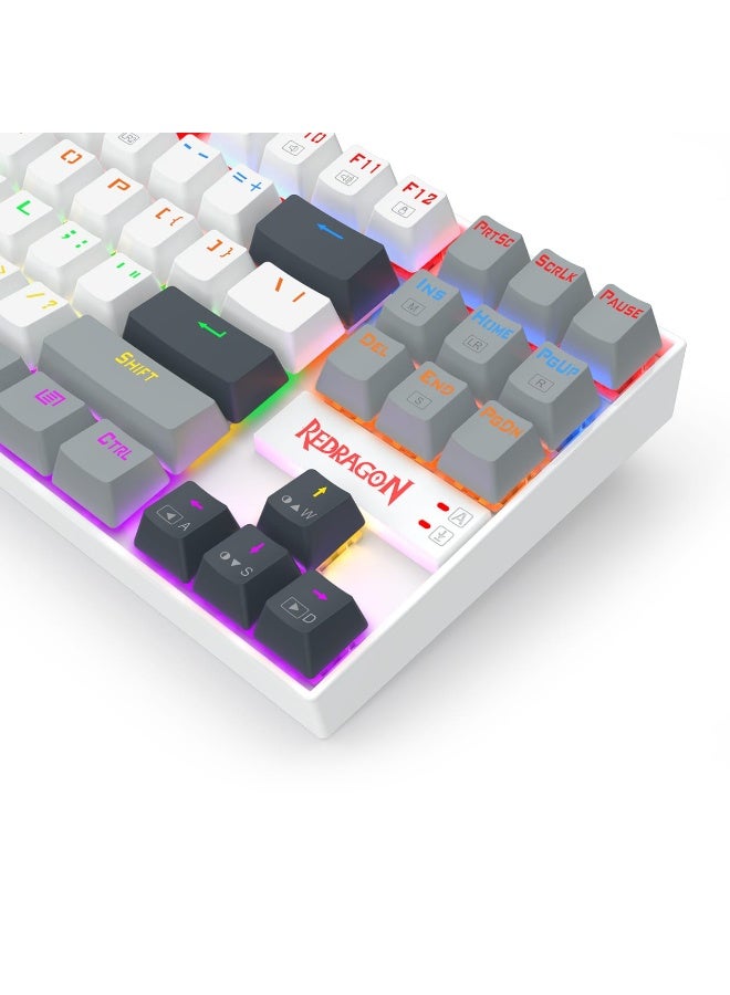 REDRAGON - K552 WGL-R KUMARA Edition ,Wired LED Mechanical Gaming Keyboard with High-precision machinery manufacture , Double injection keycaps ,Full key conflict free , Win key can be disable in gaming, Compact Mechanical Keyboard Dedicated Arrow Keys, for PC and laptop use in home and office - Red Switch - Image 1