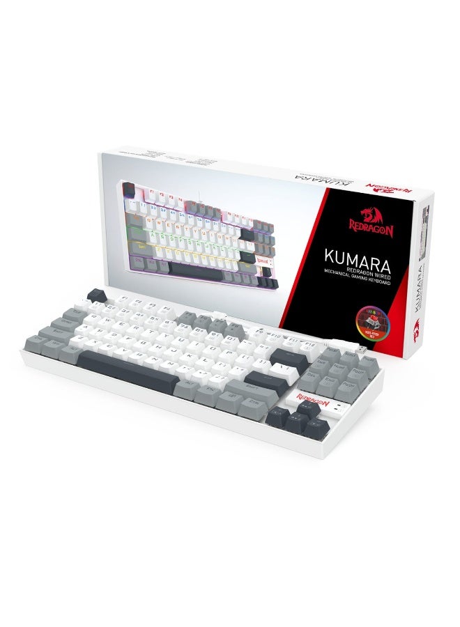 REDRAGON - K552 WGL-R KUMARA Edition ,Wired LED Mechanical Gaming Keyboard with High-precision machinery manufacture , Double injection keycaps ,Full key conflict free , Win key can be disable in gaming, Compact Mechanical Keyboard Dedicated Arrow Keys, for PC and laptop use in home and office - Red Switch - Image 1