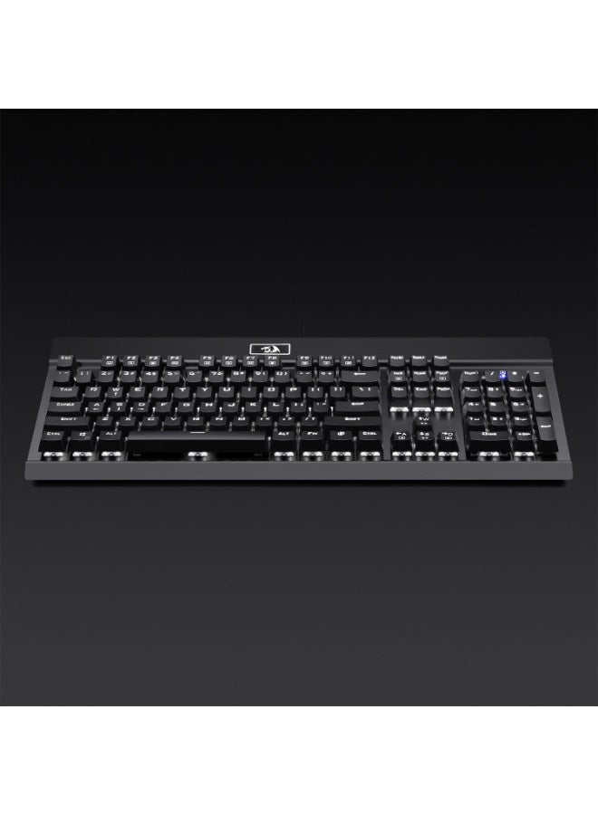 REDRAGON - KG010-KN Wired Mechanical Gaming Keyboard , 100% Anti- Ghosting Multiple Keys Can be Pressed Simultaneously , 9 LED Backlit Effects ,Doule-Shot Injection Keycaps with razor sharp lighting and durability against scratching and prolonged use , Compact Mechanical Keyboard Dedicated Arrow Keys, for PC and laptop use in home and office - Red Switch - Image 1