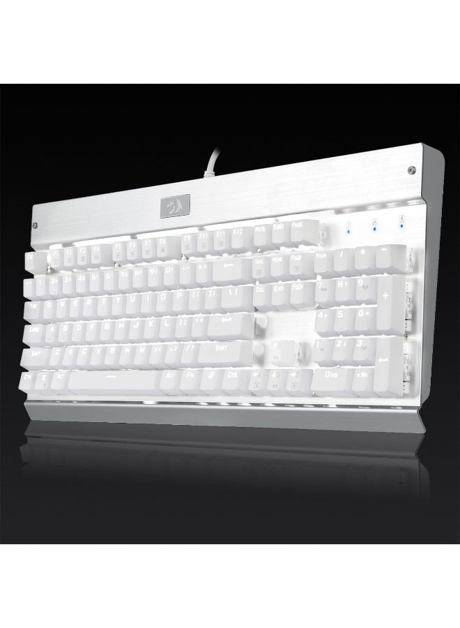 REDRAGON - KG010-KN Wired Mechanical Gaming Keyboard , 100% Anti- Ghosting Multiple Keys Can be Pressed Simultaneously , 9 LED Backlit Effects ,Doule-Shot Injection Keycaps with razor sharp lighting and durability against scratching and prolonged use , Compact Mechanical Keyboard Dedicated Arrow Keys, for PC and laptop use in home and office - Brown Switch - Image 1