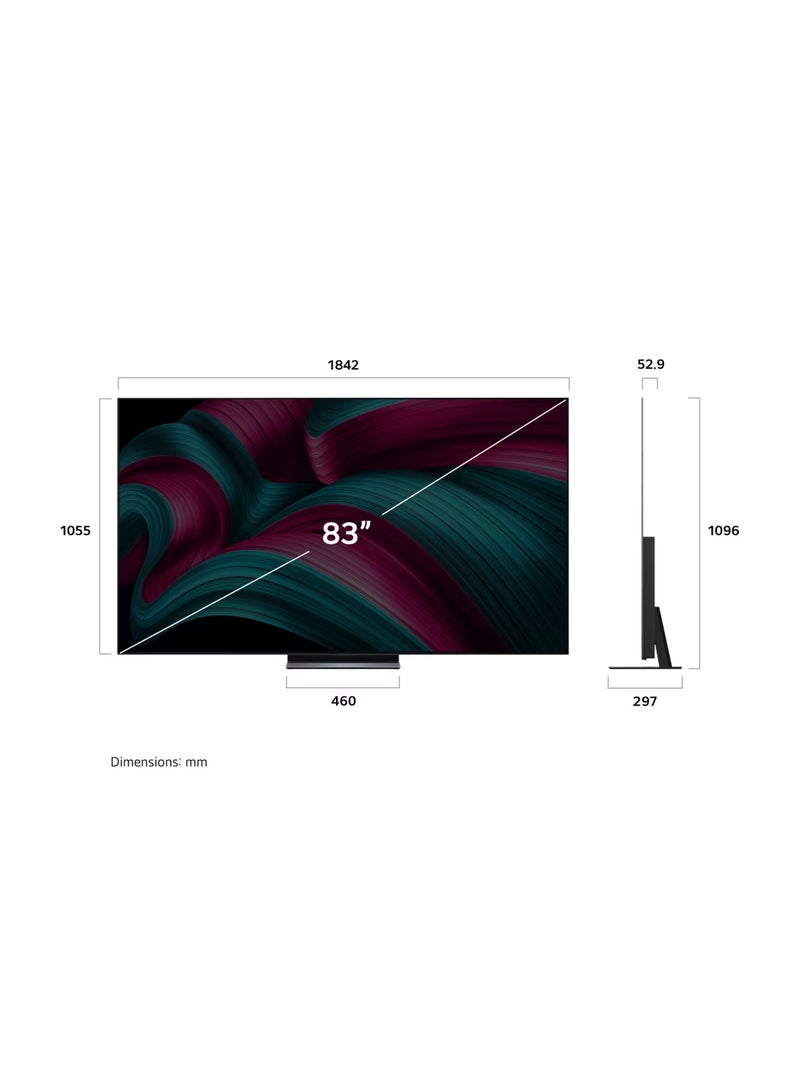 LG 83 Inch LG OLED EVO AI C5 4K 144Hz Smart TV AI Magic remote webOS25 2025 OLED83C56LA-AMAG black - Image 4