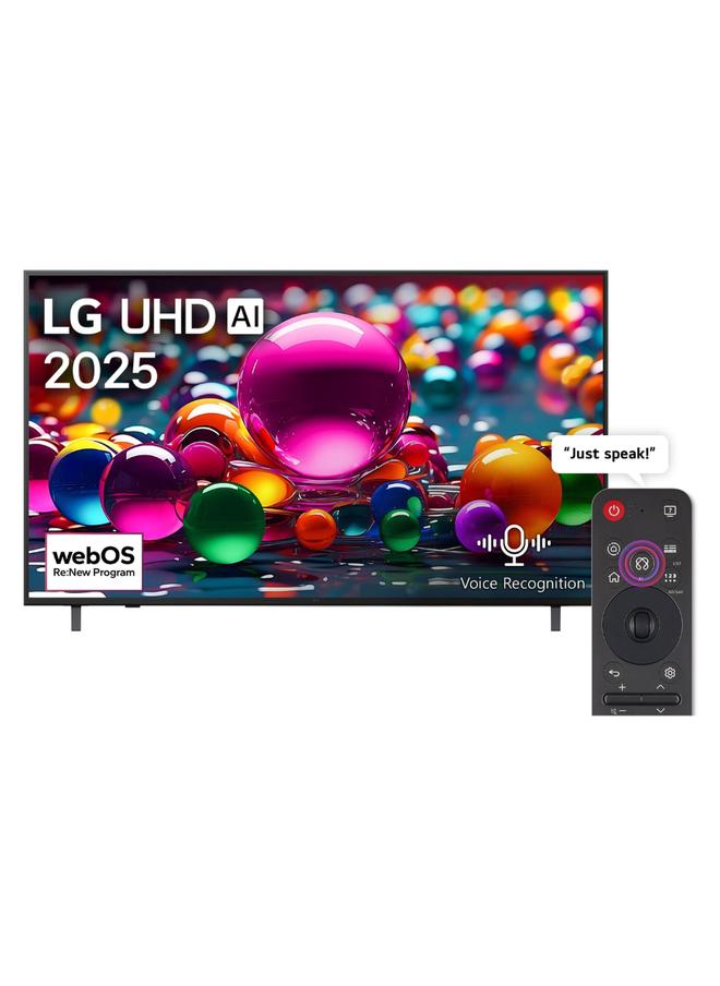 LG 65 inch LG UHD AI UA8500 4K Smart TV AI Magic remote HDR10 webOS25 2025 65UA85006LA-AMAE black - Image 1