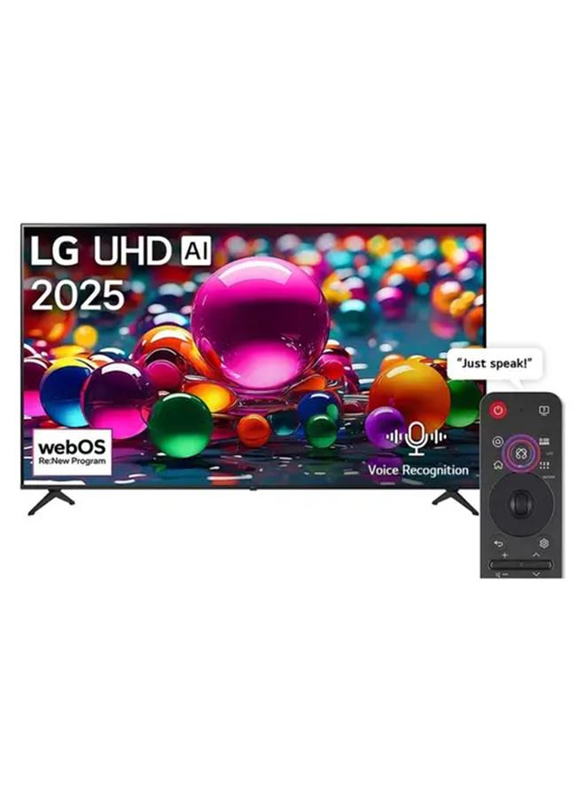 86 inch LG UHD AI UA8500 4K Smart TV AI Magic remote HDR10 webOS25 2025 86UA85006LA-AMAQ Black
