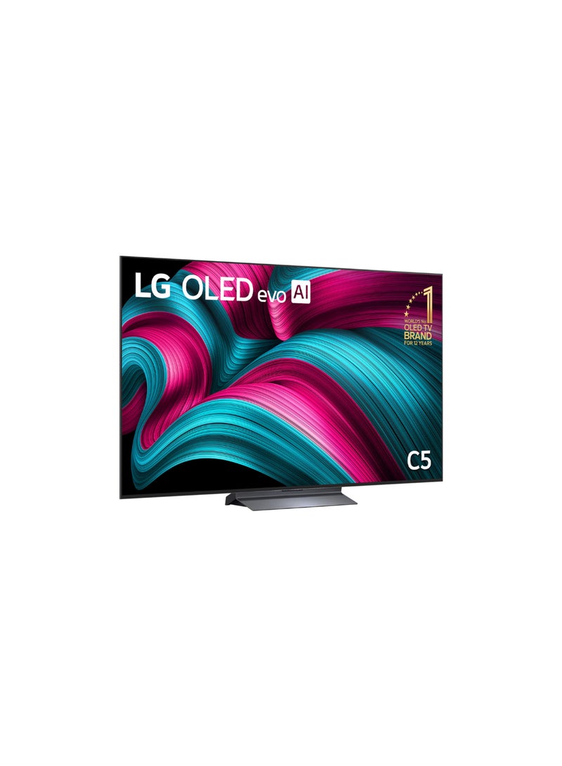 LG 65 Inch LG OLED EVO AI C5 4K 144Hz Smart TV AI Magic remote webOS25 2025 OLED65C56LA-AMAG black - Image 3