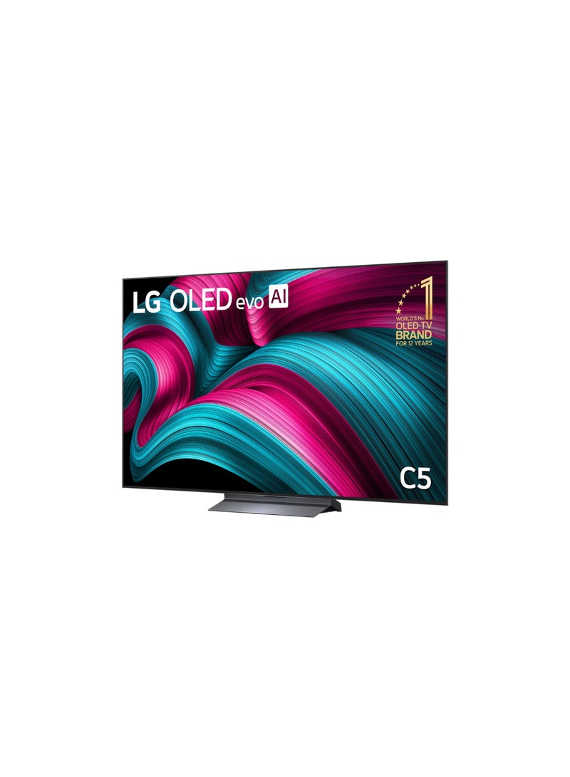 LG 65 Inch LG OLED EVO AI C5 4K 144Hz Smart TV AI Magic remote webOS25 2025 OLED65C56LA-AMAG black - Image 2