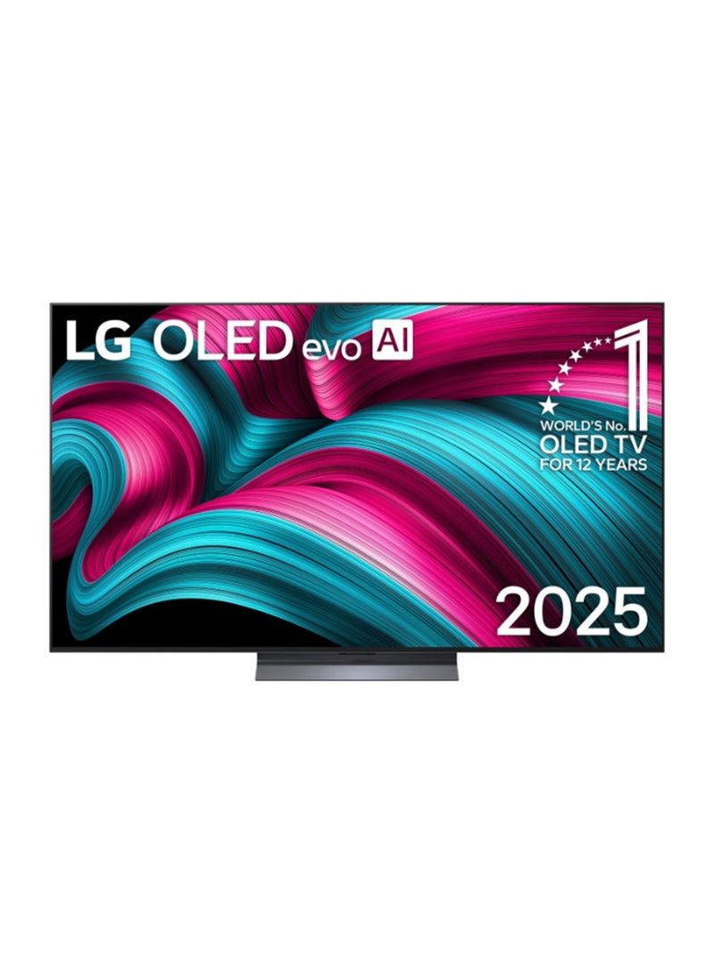 LG 65 Inch LG OLED EVO AI C5 4K 144Hz Smart TV AI Magic remote webOS25 2025 OLED65C56LA-AMAG Black - Image 1