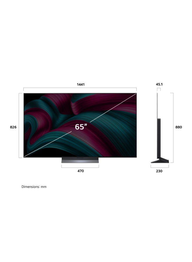 65 Inch LG OLED EVO AI C5 4K 144Hz Smart TV AI Magic remote webOS25 2025 OLED65C56LA-AMAG Black image 12