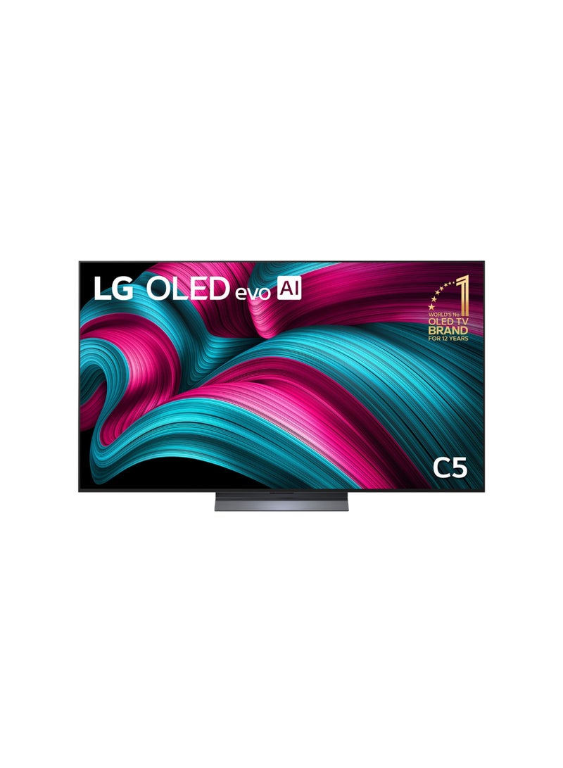 LG 48 Inch LG OLED EVO AI C5 4K 144Hz Smart TV AI Magic remote webOS25 2025 OLED48C56LA-AMAG black - Image 1