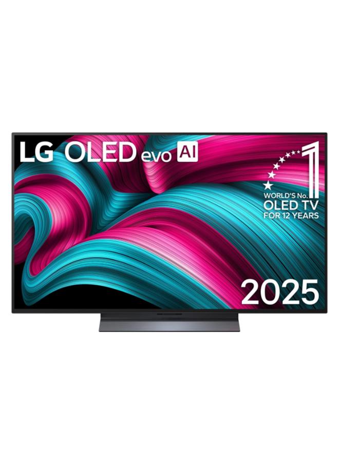 48 Inch LG OLED EVO AI C5 4K 144Hz Smart TV AI Magic remote webOS25 2025 OLED48C56LA-AMAG black