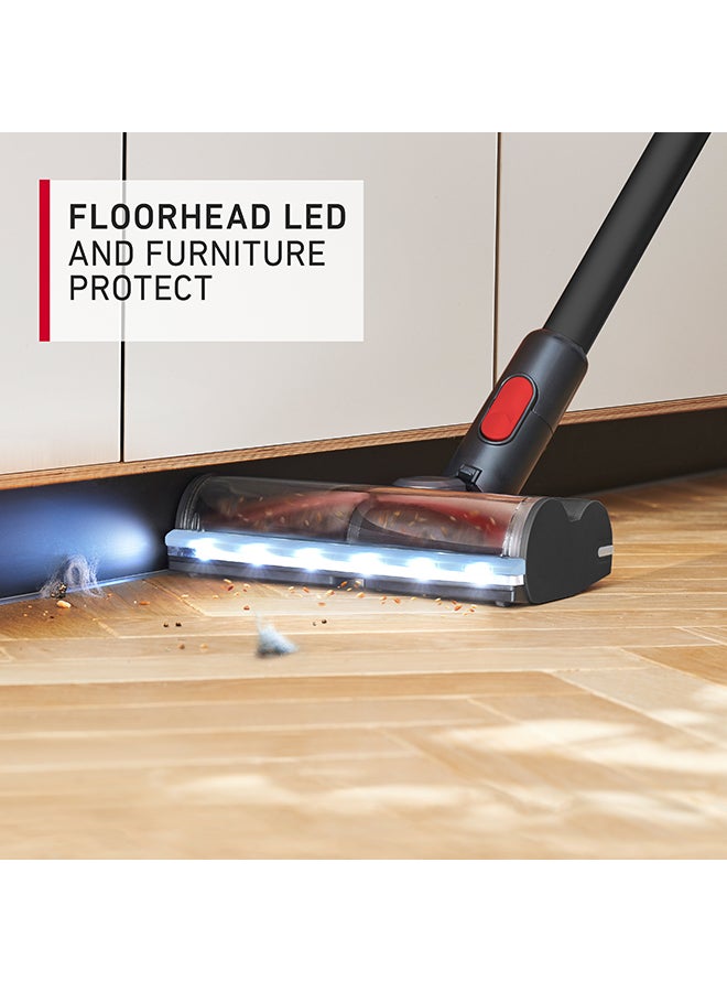 Home Pro Cordless Stick Vacuum CLSV-HPMS, for Powerful, Easy and Whole Home Cleaning, FlexiClean Pole to Tight Spaces - 5 W CLSV-HPMS Graphite & Red