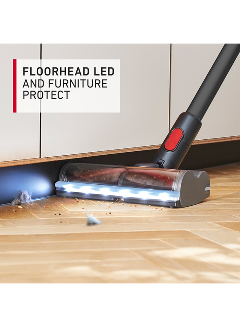 Home Pro Plus Cordless Stick Vacuum CLSV-HPMA, for Powerful, Easy and Whole Home Cleaning, FlexiClean Pole to Tight Spaces - 5 W CLSV-HPMA Graphite & Red