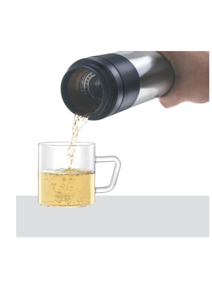 BOROSIL Borosil Vacuum Insulated Double Wall Travel mate Mug Coffee Mug Tea Mug Thermos Flask Portable Office Outdoor Reusable Leak Proof, Silver, 350Ml Silver  - Image 5