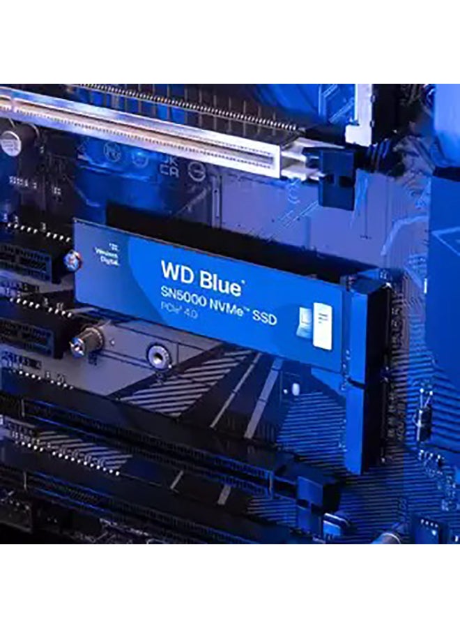 Sandisk WD Blue SN5000 500GB NVMe SSD, PCIe Gen4 x4 M.2 2280, Up to 5000MB/s Read, 4000MB/s Write, 770K IOPS, DRAM-less HMB, 300TBW Endurance, Internal Solid State Drive for Gaming, Content Creation, Laptops & Desktops | WDS500G4B0E 500 GB  - Image 3