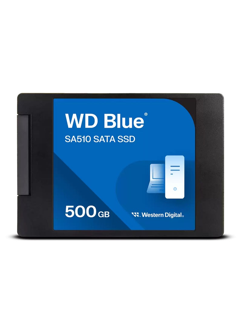 Sandisk WD Blue SA510 500GB 2.5" SATA III Internal SSD, Up to 560MB/s Read, 510MB/s Write, 3D NAND, 200TBW, Acronis Cloning Software | WDS500G3B0A-00AXR0 500 GB  - Image 1