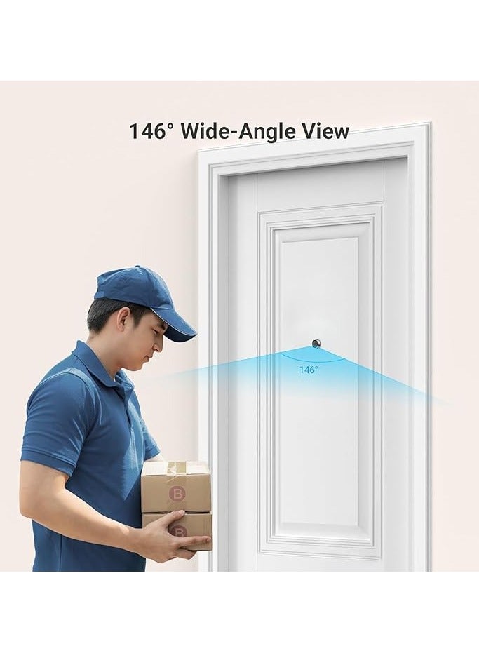 Digital Door Viewer Camera with LCD Display Screen, Wire-Free Peephole HP2 -SILVER