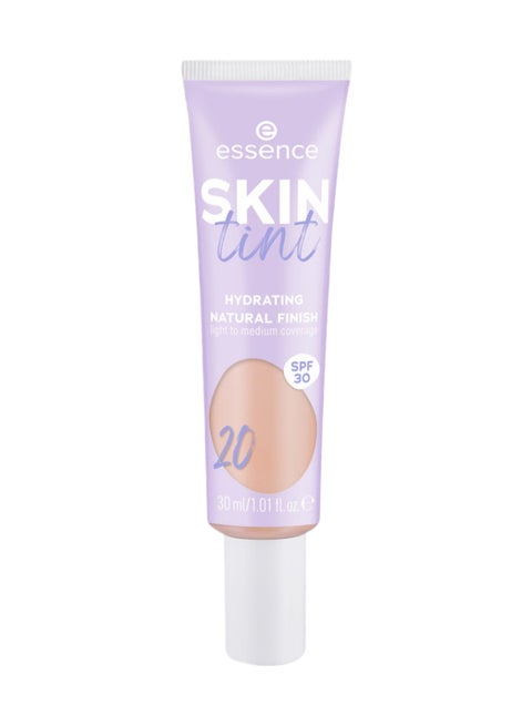 SKIN Tint No.20 | Lightweight Hydrating Face Tint | Light to Medium Coverage | SPF 30 Sun Protection | Vegan Formula with Aloe Vera & Hyaluronic Acid | Natural Radiant Finish | 30 ml Beige