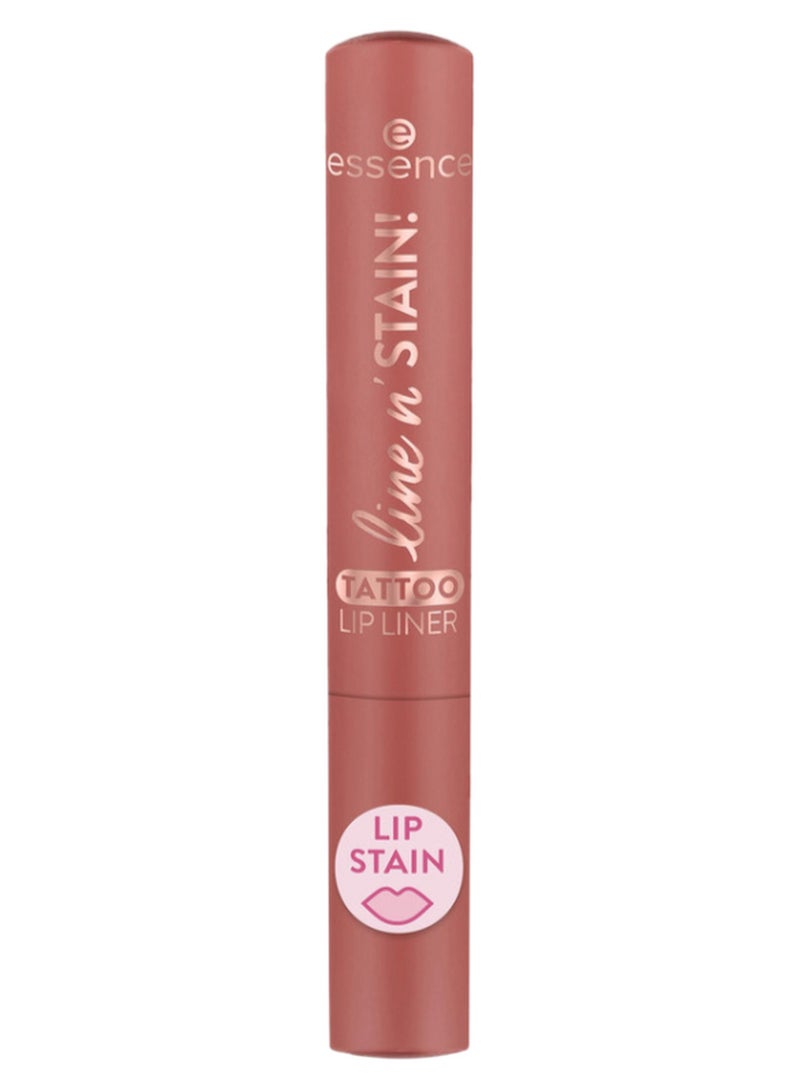 Essence line n' STAIN! Tattoo Lip Liner | 02 Must Have Brown | Long-Lasting Liquid Formula | Precision Tip | Vegan & Cruelty-Free | Lightweight & Highly Pigmented Lip Contour (Pack of 1) Must Have Brown - Image 1