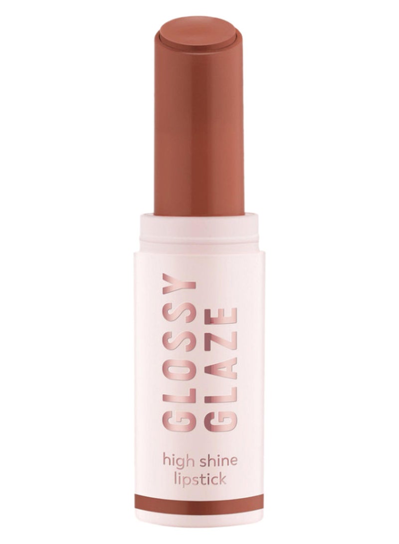 Essence Shiny Glaze High Shine Lipstick | No 01 Brown Livin La Vida Mocha | Highly Pigmented Glossy Colour Intensive | Smooth Buttery Texture | Long Lasting Comfort | Pack of 1 (1.9 g) Livin La Vida Mocha - Image 1