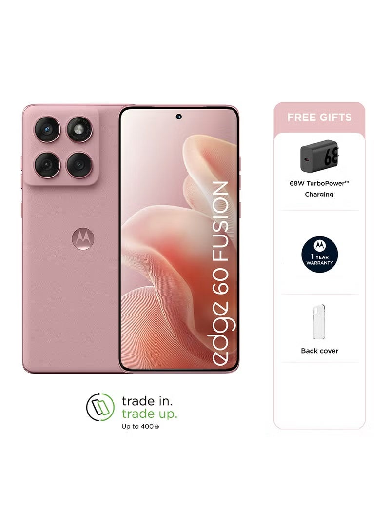 Motorola Edge 60 Fusion 5G Dual SIM Pantone Zephyr 12GB RAM 256GB With Free Gift Moto 68W Charger Turbo - Middle East Version  - Image 1