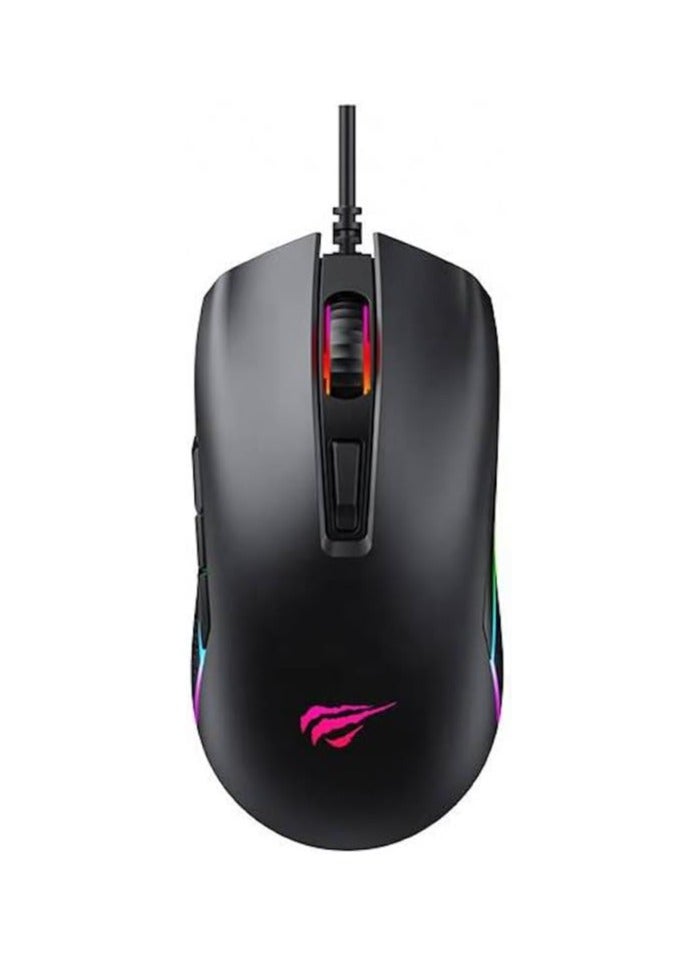 havit Havit MS1010 Ergonomico Gamer Raton De Juego Backlit Wired Rgb Gaming, DPI Switching Function: Adjust cursor resolution on the-fly with the DPI toggle button,1200-1800-2400-3600 DPI.  - Image 1