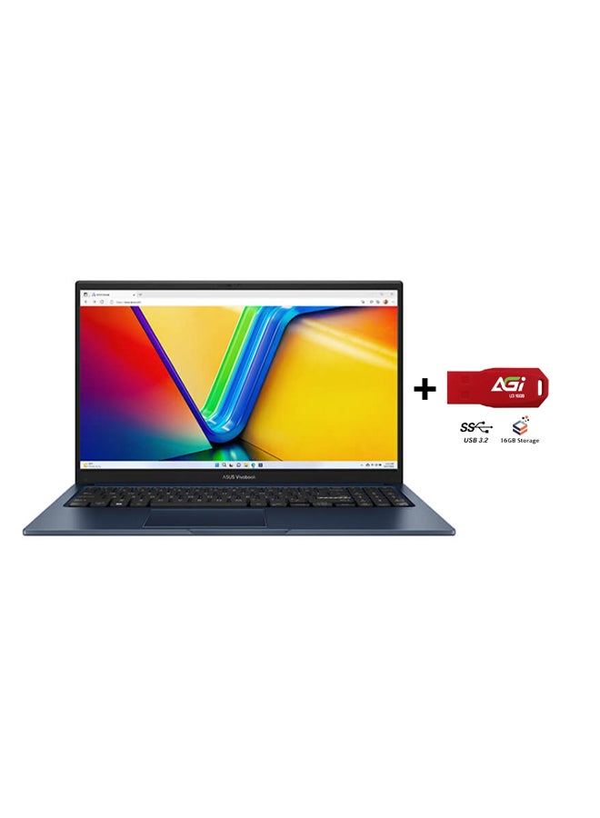 ASUS Vivobook X1504VA-NJ093 (Upgraded Version) Laptop With 15.6-Inch Full HD(1920x1080) Display, Core i7-1355U Processor/16GB RAM/512GB SSD/Intel UHD Graphics/Windows 11+FLASH English/Arabic Electric Blue - Image 1