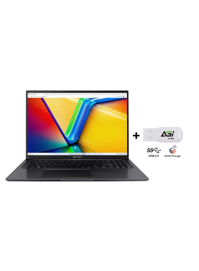 ASUS Vivobook X1605VA-MB325 Laptop (Upgraded Version) With 16-Inch Full HD(1920x1080) Display, Core i9-13900H Processor/32GB RAM/1TB SSD/Intel Iris Xe Graphics/Windows 11+AGI FLASH English/Arabic Black  - Image 1