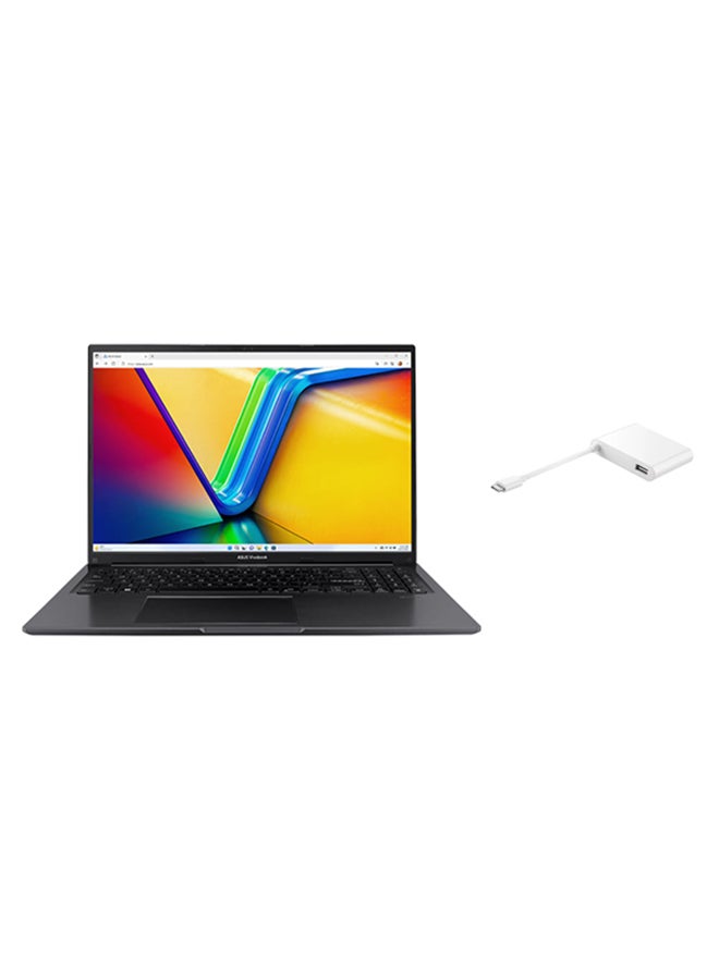 ASUS Vivobook X1605VA-MB325 Laptop (Upgraded Version) With 16-Inch Full HD(1920x1080) Display, Core i9-13900H Processor/32GB RAM/1TB SSD/Intel Iris Xe Graphics/Windows 11+WITH HDMI to USB Adapters English/Arabic Adapters Black  - Image 1