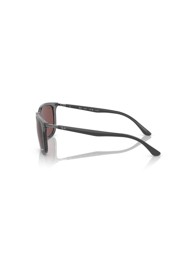راي بان Unisex PILLOW  SUNGLASSES- RB 4386 - lense size:54mm - TRANSPARENT GREY  - Image 2