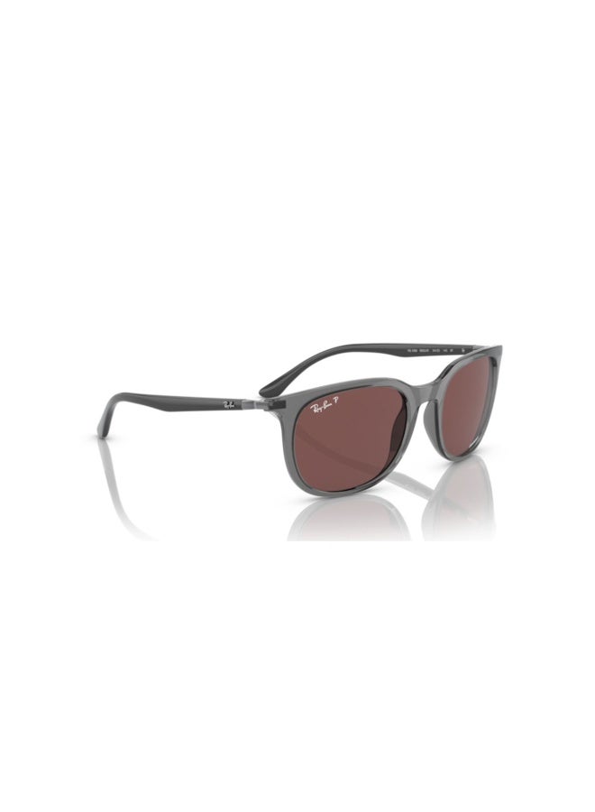 راي بان Unisex PILLOW  SUNGLASSES- RB 4386 - lense size:54mm - TRANSPARENT GREY  - Image 4