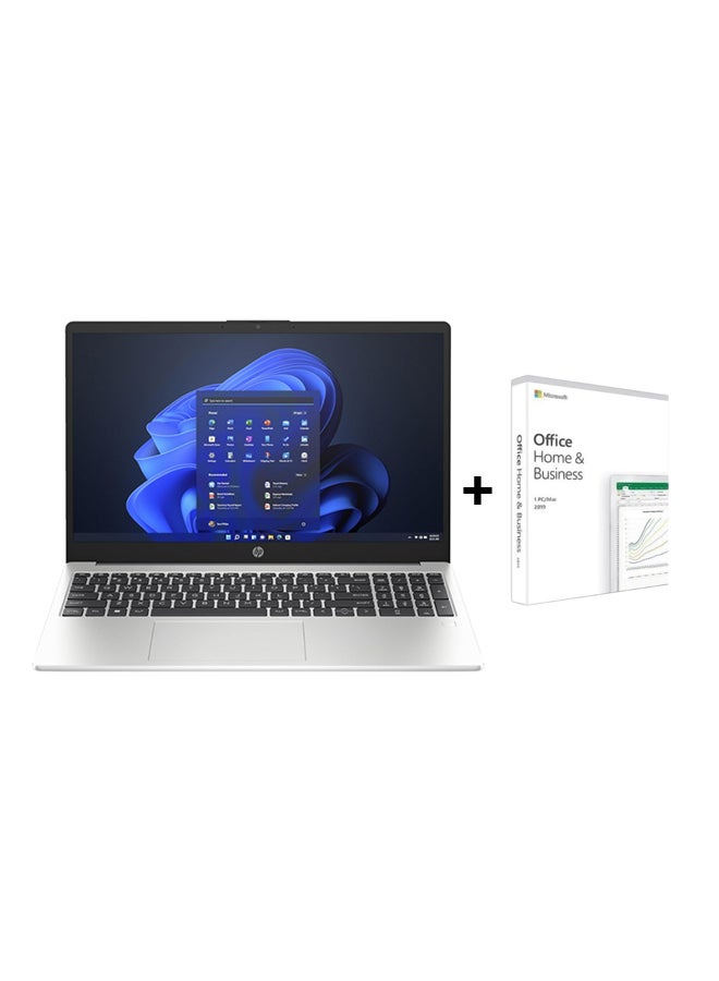 HP 255 G10 (Upgraded Version) Laptop With 15.6 Inch Full HD (1920X1080) Display, AMD Ryzen 5-7530U Processor/16GB RAM DDR4/512GB SSD/Windows 11 Pro/AMD Radeon Graphics +OFFICE 2019 English/Arabic Turbo Silver  - Image 1
