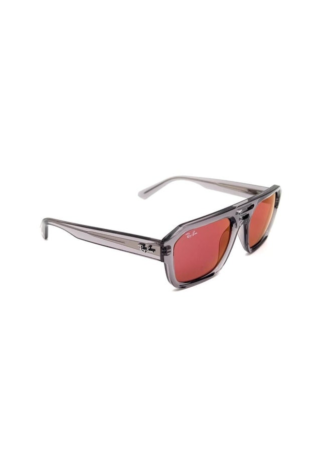راي بان Unisex IRREGULAR CORRIGAN SUNGLASSES- RB 4397 - lense size:54mm - TRANSPARENT GRAY  - Image 5
