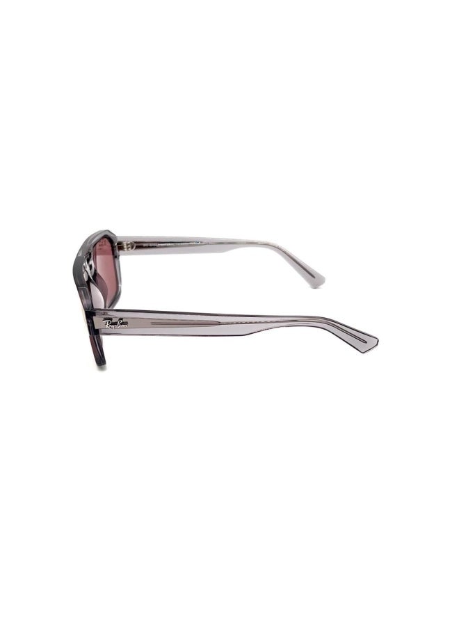 راي بان Unisex IRREGULAR CORRIGAN SUNGLASSES- RB 4397 - lense size:54mm - TRANSPARENT GRAY  - Image 3