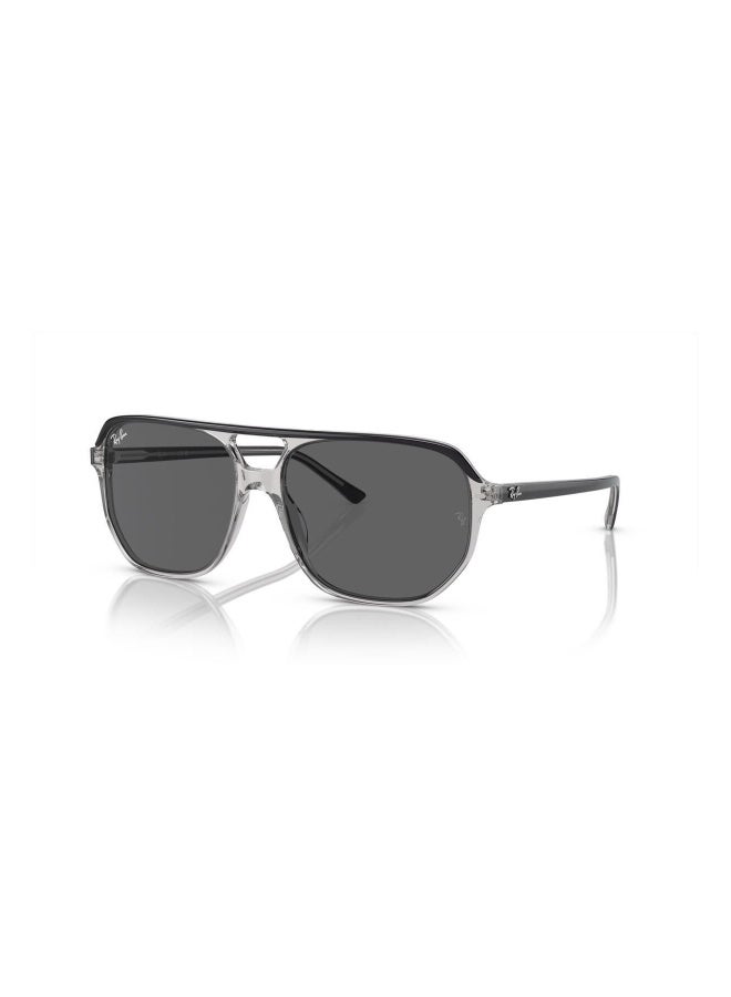 Ray-Ban Unisex IRREGULAR BILL ONE SUNGLASSES- RB 2205 - lense size:57mm - DARK GRAY ON TRANSPARENT GRAY - Image 1