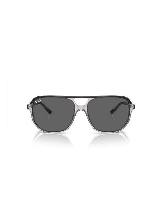 Ray-Ban Unisex IRREGULAR BILL ONE SUNGLASSES- RB 2205 - lense size:57mm - DARK GRAY ON TRANSPARENT GRAY - Image 5