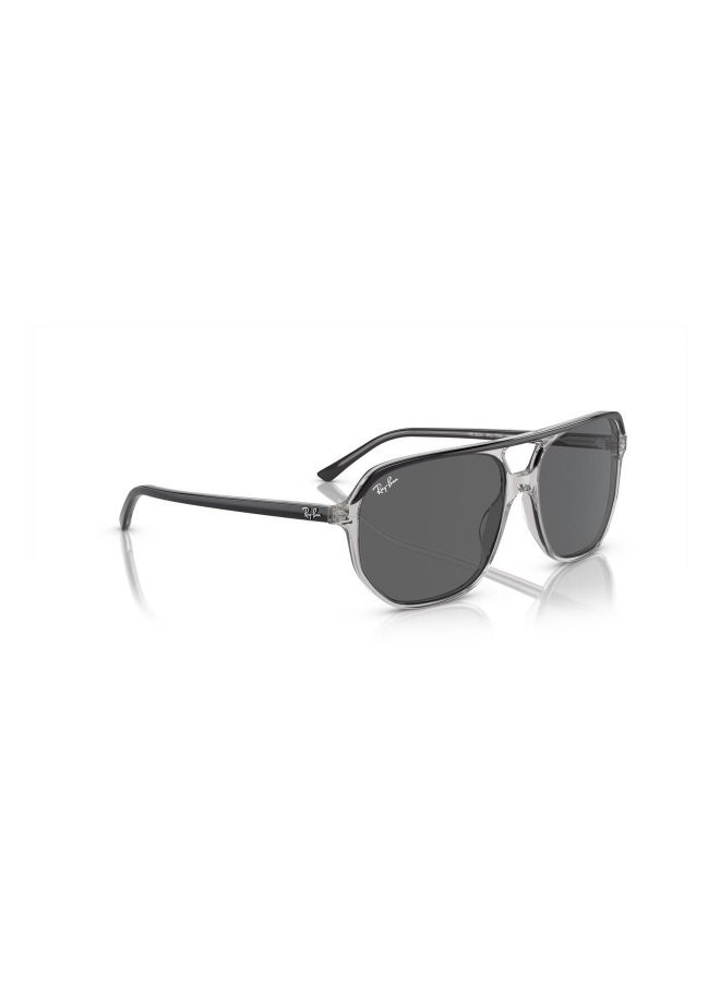 Ray-Ban Unisex IRREGULAR BILL ONE SUNGLASSES- RB 2205 - lense size:57mm - DARK GRAY ON TRANSPARENT GRAY - Image 4
