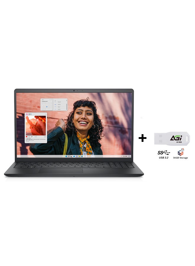 DELL 2024 Inspiron 3530 Think & Light (Upgraded Version) Laptop With 15.6-Inch Full HD (1920x1080) Display, Core i5-1334U Processor/16GB RAM DDR4/1TB SSD/Intel UHD Graphics/Windows 11+AGI FLASH English/Arabic Crabon Black - Image 1