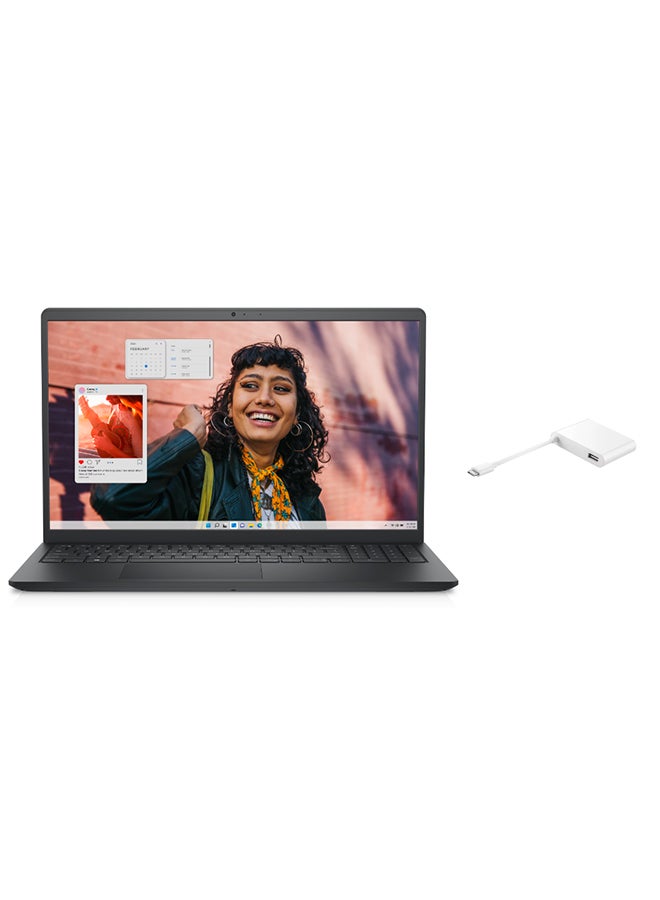 DELL - 2024 Inspiron 3530 Think & Light (Upgraded Version) Laptop With 15.6-Inch Full HD (1920x1080) Display, Core i5-1334U Processor/16GB RAM DDR4/1TB SSD/Intel UHD Graphics/Windows 11+HDMI to USB Adapters English/Arabic Crabon Black - Image 1