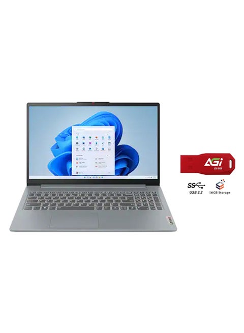 IdeaPad Slim3 (Upgraded Version) Laptop With 15.6 Inch Full HD(1920x1080) Display, Core i7-13620H Processor/16GB DDR5/1TB SSD/Intel UHD Graphics/Windows 11+AGI FLASH English/Arabic Arctic Grey