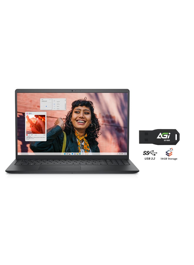 DELL 2024 Inspiron 3530 Think & Light (Upgraded Version) Laptop With 15.6-Inch Full HD (1920x1080) Display, Core i5-1334U Processor/16GB RAM DDR4/1TB SSD/Intel UHD Graphics/Windows 11+AGI FLASH English/Arabic Crabon Black  - Image 1
