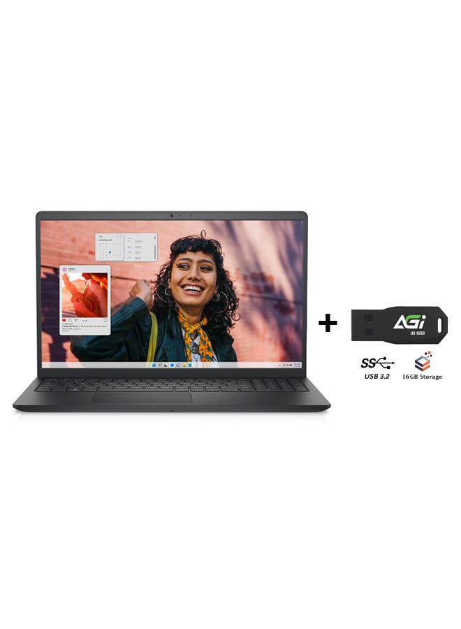 DELL 2024 Inspiron 3530 Think & Light (Upgraded Version) Laptop With 15.6-Inch Full HD (1920x1080) Display, Core i5-1334U Processor/16GB RAM DDR4/1TB SSD/Intel UHD Graphics/Windows 11+AGI FLASH English/Arabic Crabon Black - Image 1