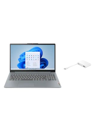 IdeaPad Slim3 (Upgraded Version) Laptop With 15.6 Inch Full HD(1920x1080) Display, Core i7-13620H Processor/16GB DDR5/1TB SSD/Intel UHD Graphics/Windows 11+HDMI to USB Adapters English/Arabic Arctic Grey - pnsku/N70181028V/45/_/1748604944/246304c7-42af-4033-bb76-261962ee02da