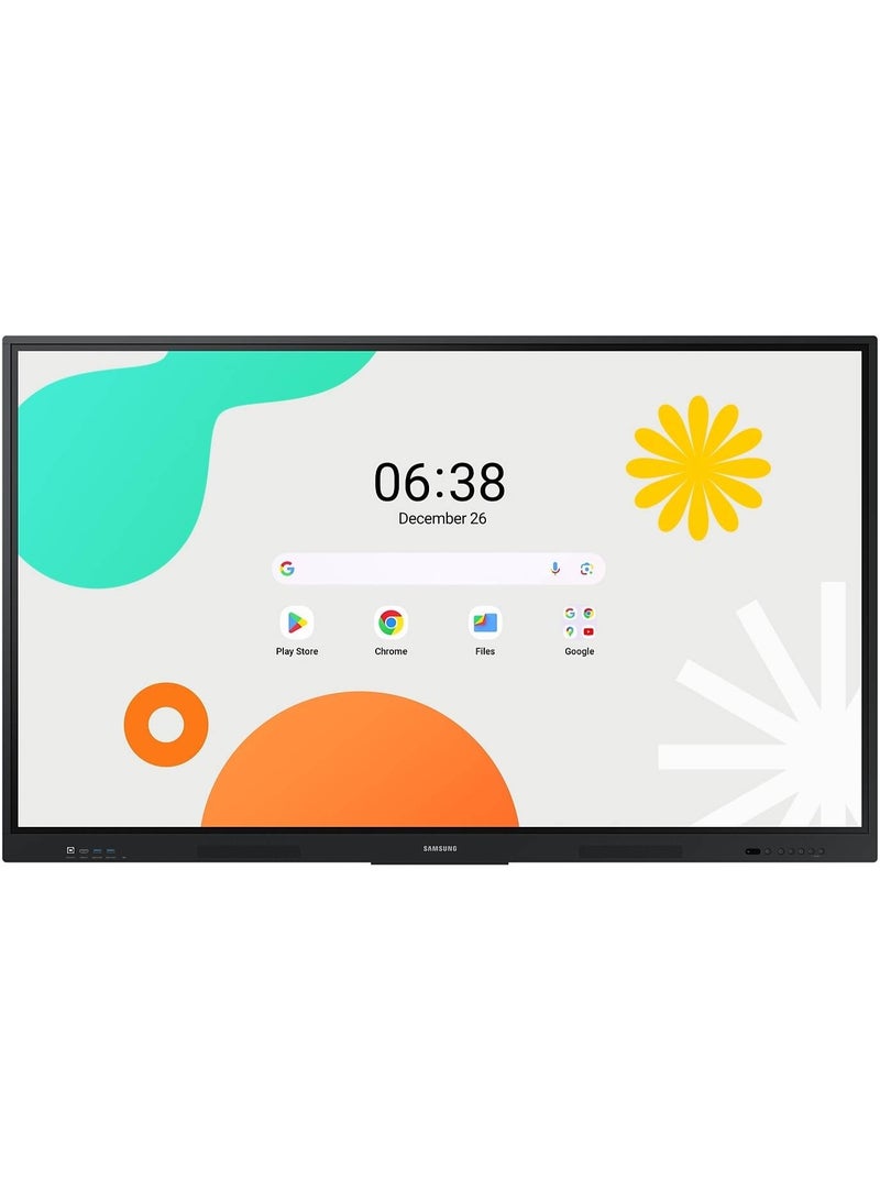 سامسونج 86 inch WAF Series Interactive Display, 4K UHD Touch IR Display, 8ms Response Time, 64GB Flash Memory, Wi-FI & Bluetooth Connectivity, Android 14, LH86WAFWLGCXUE Black - Image 1