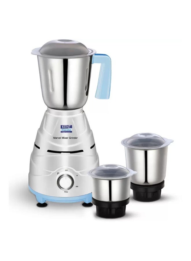 KENT INDIAN Marvel Mixer Grinder – 550W | 3 Stainless Steel Jars | 3-Speed Control with Pulse | Overheat & Overcurrent Protection | Compact & Durable 1.5 L 550 W 116102 Sky Blue  - Image 1