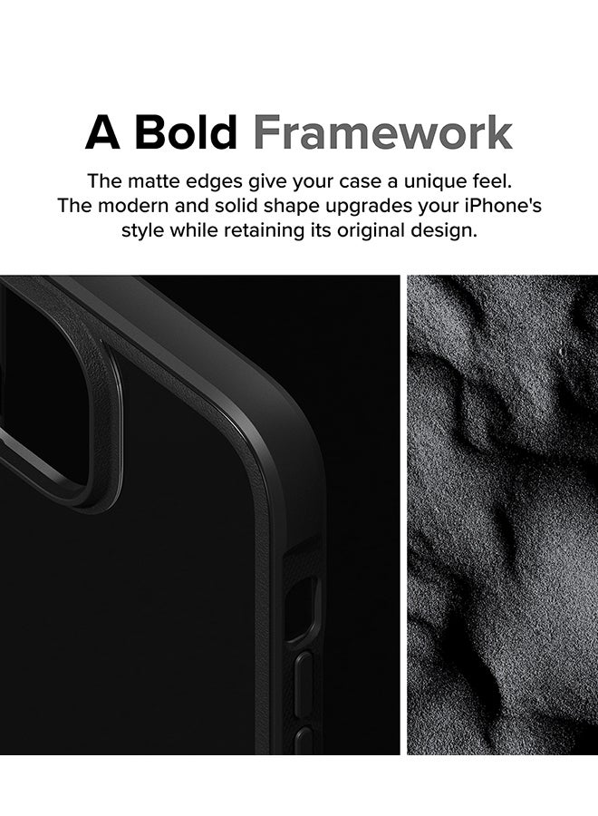 Ringke Fusion Bold Compatible with iPhone 15 Plus Case Cover Firm Grip Frame Anti-Yellowing Anti-Fingerprint Frosted Hard Back Shockproof Bumper Back Cover Black - Image 3